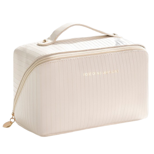 Geräumige Kultur-/Kosmetiktasche Beige