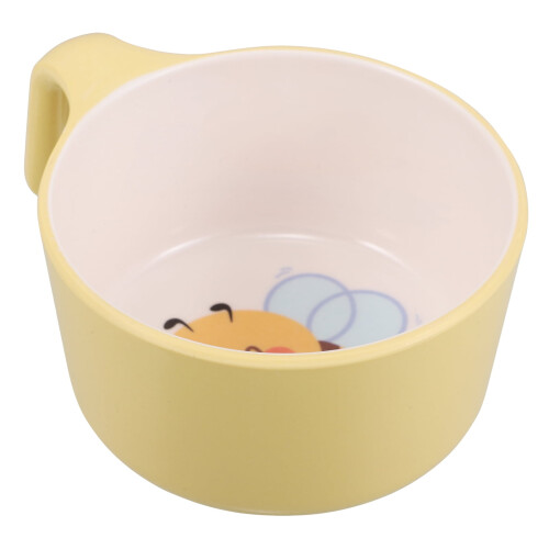 LYTMENT kids cereal bowl with handle, bees pattern,