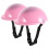 Disfraz de muñeca con casco de bicicleta, rosa, plástico, 2 piezas 1