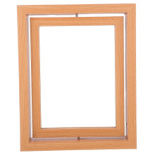 Cadre photo rustique rotatif double face en bois, présentoir flottant pour table