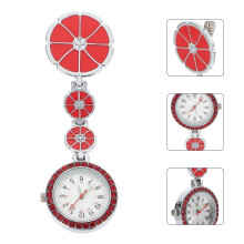 Reloj de bolsillo de enfermera con cristal rojo (1 unidad) para medir el tiempo en deportes al aire libre y viajes.