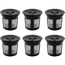 Lot de 6 dosettes de café réutilisables, accessoires pour dosettes de café K-Cup compatibles avec les machines Ninja DualBrew Pro CFP301, CFP201