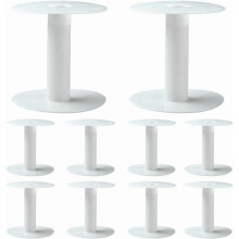 10 weiße Kunststoffspulen (8,1 x 8,3 cm) für Schmuck, Perlenarbeiten, Spitze, Garn – geeignet zum Nähen, Sticken, Weben und für DIY-Projekte