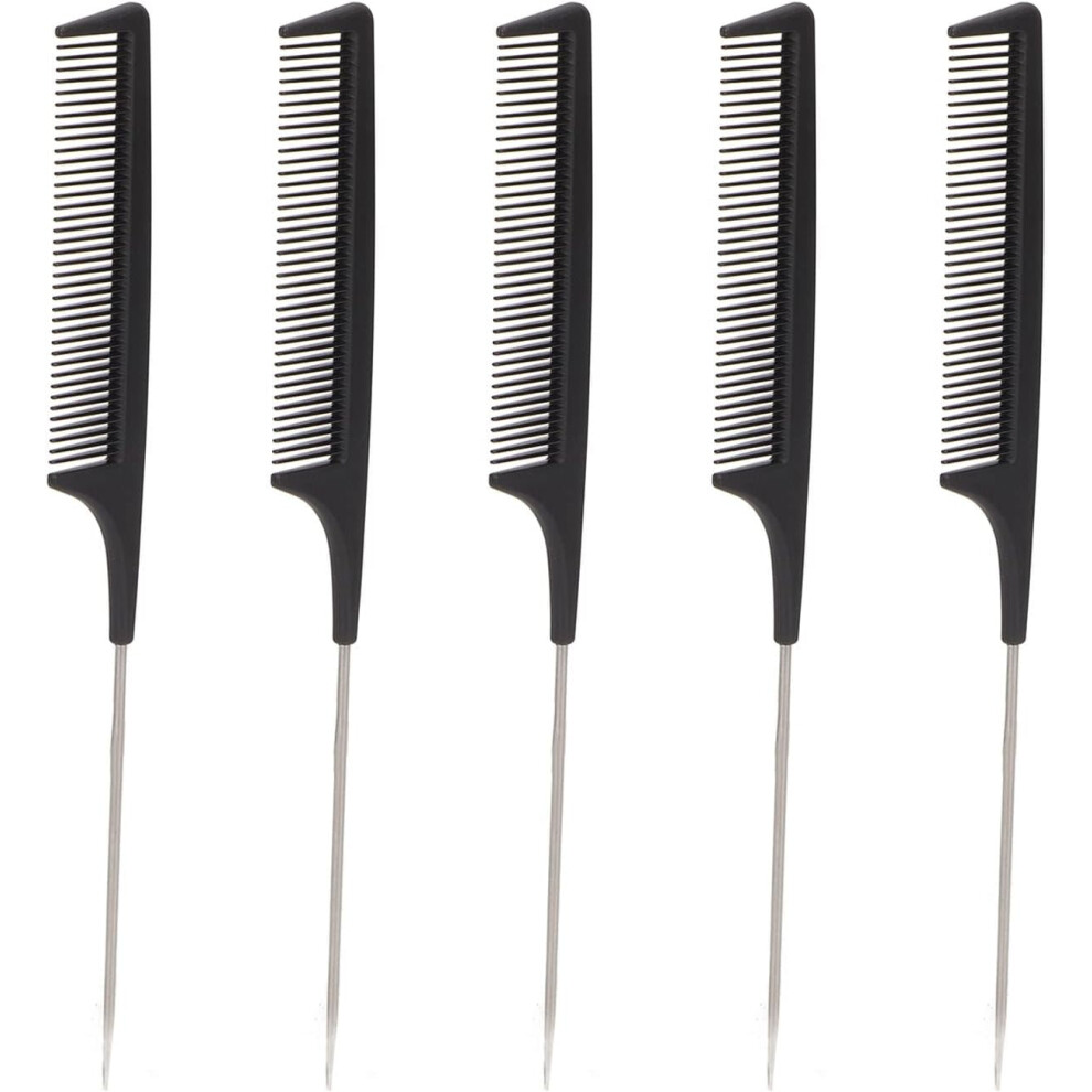 Unisex Hair Parting Combs Set Of 10, Rat Tail Combs With Fine Teeth And Rounded Surfaces