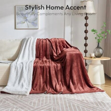 Sherpa Blanket Chocolate Brown 60x80 Inches