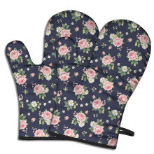 Gants de cuisine Pioneer Flower à motif floral, lot de 2, résistants à la chaleur, 19,5 cm x 30,5 cm