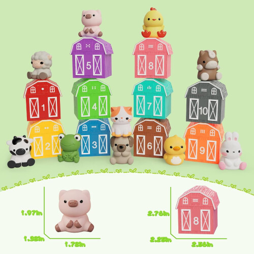 Set de 10 păpuși de deget cu animale de fermă 2