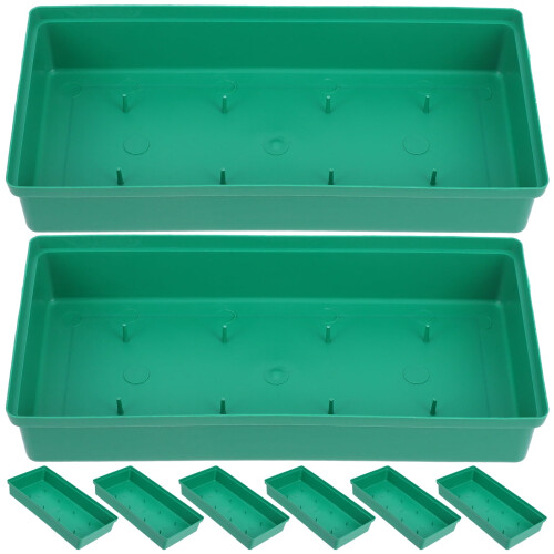 10Pcs Flower Mud Fixing Tray Green Plastic Foam Base for Effortless Arranging 2