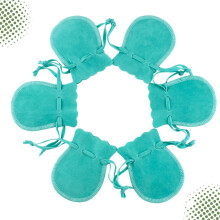 6Pcs Small Velvet Pouches Flannel Material for Jewelry Storage and Christmas Party 2.8x3.5in