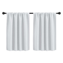 Uxgjfwu Kurze Vorhänge Verdunkelungsvorhänge 30x24 Zoll Stangentasche Paar für Wohnzimmer Schlafzimmer Küche Raumteiler Heimdekoration (2er-Pack)