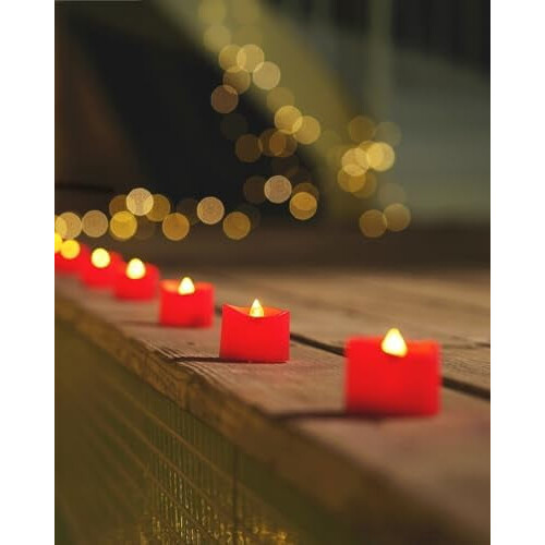 LED-theelichtjes warm wit 1,5" diameter  1,3" hoogte 1
