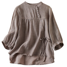 Graue Damen-Langarmtops, tailliert, V-Ausschnitt, einfarbig, elegant und leger
