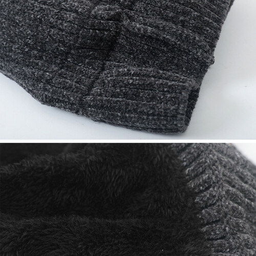Bonnet unisexe en maille doublée sherpa 2