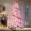 Rose Gold Tinsel Christmas Tree 4.5ft with 150 Warm White 1