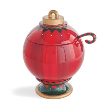 Christmas Candy Bowl Christmas Snack Bowl Sugar Bowl with Lid and Spoon Dish Christmas Candy Tray Candy Synthetic Resin Dining Table Storage Rack