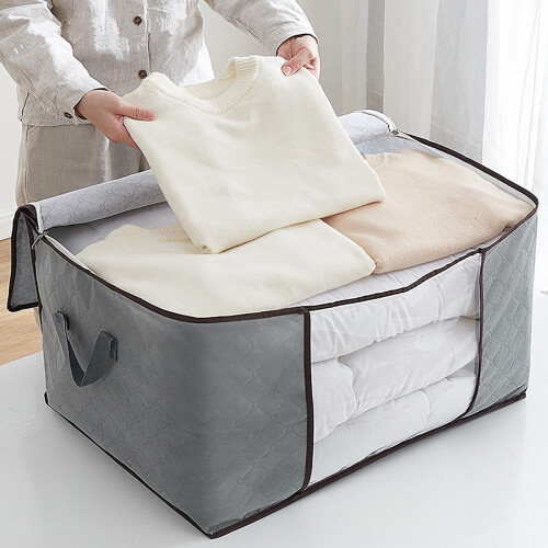 90L Foldable Storage Bags (6 Pack) – Durable Handles, Thick Fabric, Compatible with Closet Organizing 2