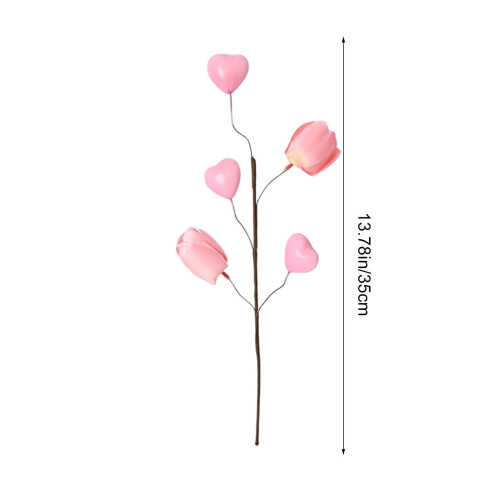 Valentinsdags kvistbuketdekoration lyserød 35 cm 1