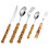 2Sets Western Dinnerware Flatware Stainless Steel Bamboo Handle Cutlery for Restaurant 4