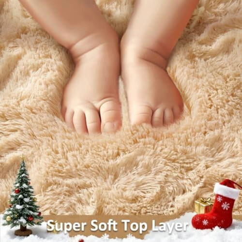 120 cm rundt beige rufsete teppe 1