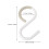 S-hook towel hanger plastic white PP 12 pcs 2