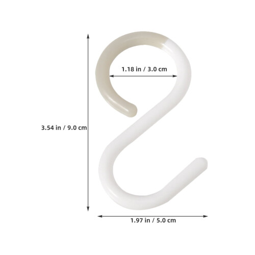 S-hook towel hanger plastic white PP 12 pcs 1