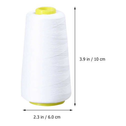 3000 Yards White Sewing Machine Cotton Stitching Thread General Home 1