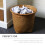 OUNONA 2Pcs Light Brown Woven Trash Can Straw Braid Basket Multipurpose Storage Container for Home 4