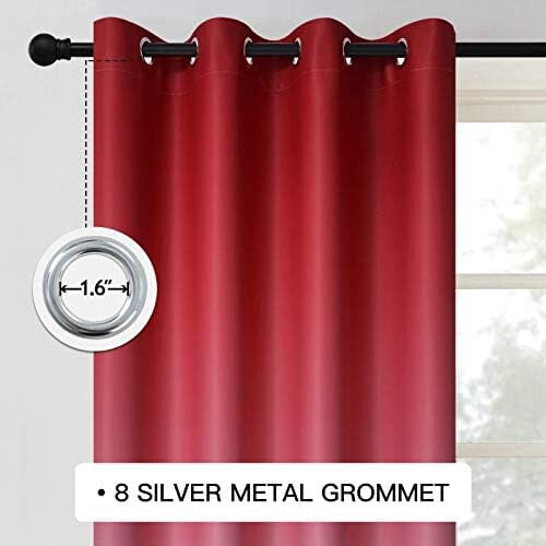 Κουρτίνες Ombre για σκούρο δωμάτιο 52x63", 2 πάνελ, πολυεστερικές κουρτίνες που 2