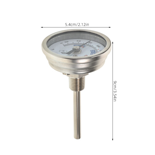 Stainless Steel Brew Pot Thermometer Homebrew Kettle Silver 1