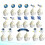 KALLORY 26Pcs Outer Space Themed Cake Topper Birthday Cake Insert Topper Creative Cake Picks Assorted Color 6