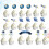 KALLORY 26Pcs Outer Space Themed Cake Topper Birthday Cake Insert Topper Creative Cake Picks Assorted Color 8