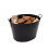 Charles Bentley Willow Fireside Log Bucket Iron Oval Opening Black Matte Finish 8