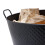 Charles Bentley Willow Fireside Log Bucket Iron Oval Opening Black Matte Finish 4