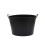 Charles Bentley Willow Fireside Log Bucket Iron Oval Opening Black Matte Finish 5