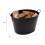 Charles Bentley Willow Fireside Log Bucket Iron Oval Opening Black Matte Finish 7