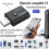 Bluetooth 5.0 lydsender/modtager med 3,5 mm AUX RCA 3