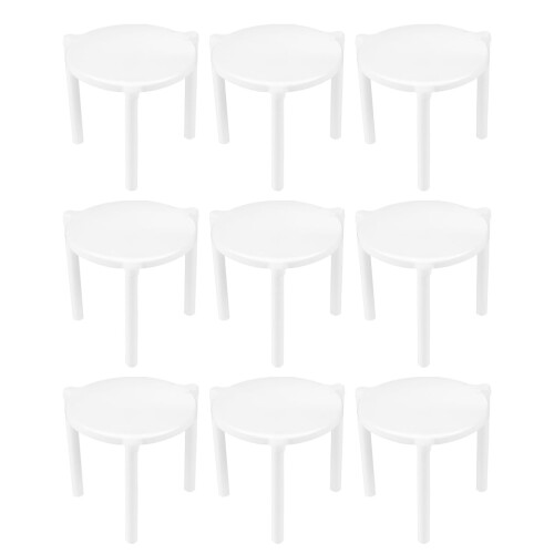 White PP Pizza Stand with Reinforced Strength for Restaurant Use 100pcs Stackable 2