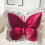 Butterfly Pillow Red Soft Plush Decorative Cushion 5