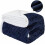 Κουβέρτα Sherpa Fleece King Size 90x104 ίντσες, μπλε σκούρο 1