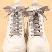 3 Pairs | Luxurious Double-Sided Silk Satin Shoelaces - Shiny, Durable, Soft Glossy Polyester Flat Webbing for a Fashionable Touch