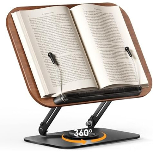 Adjustable Book Stand with 360 Rotation Foldable Elastic