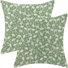 Μαξιλαροθήκες Sage Green από λινό, σετ 2 τεμαχίων, 18x18 ίντσες