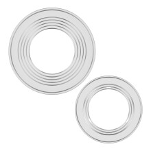 Grusce 2pcs Bamboo Steamer Ring Stainless Steel Steaming Ring Multifunctional Dumpling Steamer Adapter for Kitchen Bakery Restaurant