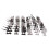 48 Pieces Medieval Knight Soldier Model Statues 1