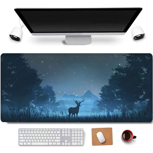 Αντιολισθητικό Mouse Pad Gaming με σχέδιο Forest Deer 31,5x11,8 ίντσες