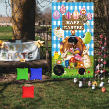 Easter Hanging Toss Games with 3 Bean Bags Picnics Outside Toys Party Supplies Toys Easter Decorations Throwing Game Supplies