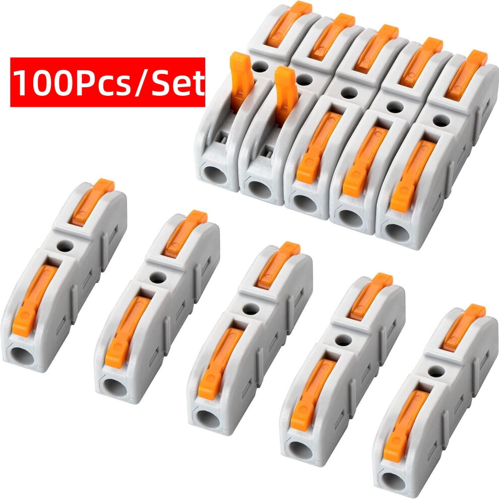 A Set Of 100/50 Pcs Wire Connectors,1 Conductor Compact Splicing Wire Connectors For Circuit Inline 28-12 Awg (Orange) 9180479251873