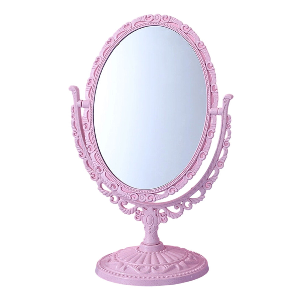 Heart Shaped Vanity with Double Rotation and Magnification Non Base for Precise Makeup Application