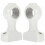 OUNONA 2 Pcs Curtain Rod Support Bracket Middle Hooks for Wall Holders Brackets Pole White 1