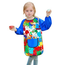 Kids Tie-Dye Art Smock Long Sleeve Blue 2-4 Years